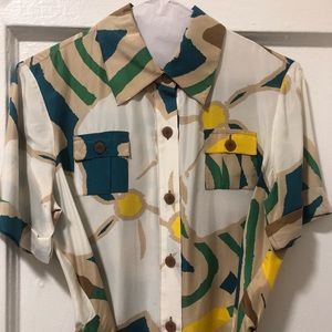 Diane von Furstenberg Silk Safari Dress